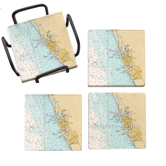Venice, FL - Marble Coaster Set