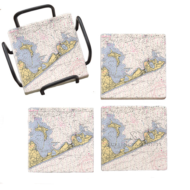 Montauk, NY- Marble Coaster Set