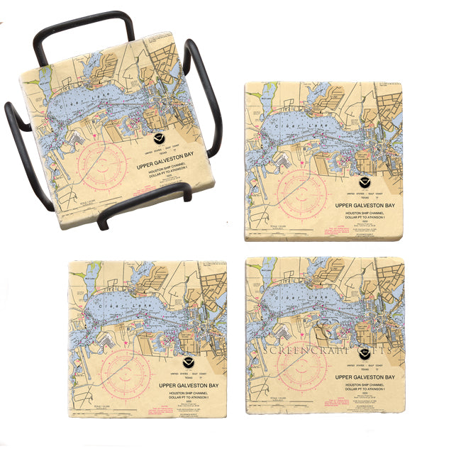 Clear Lake, TX-  Marble Coaster Set