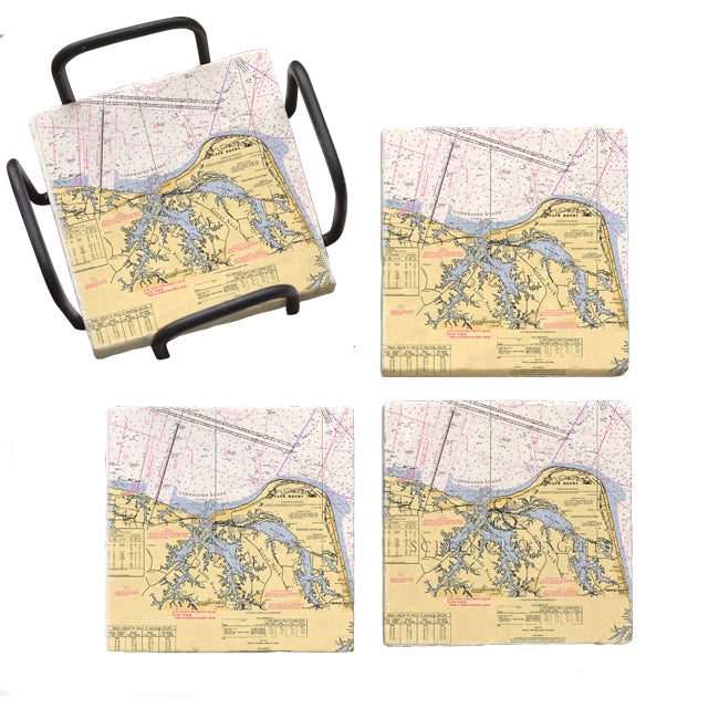 Cape Henry, VA  - Marble Coaster Set