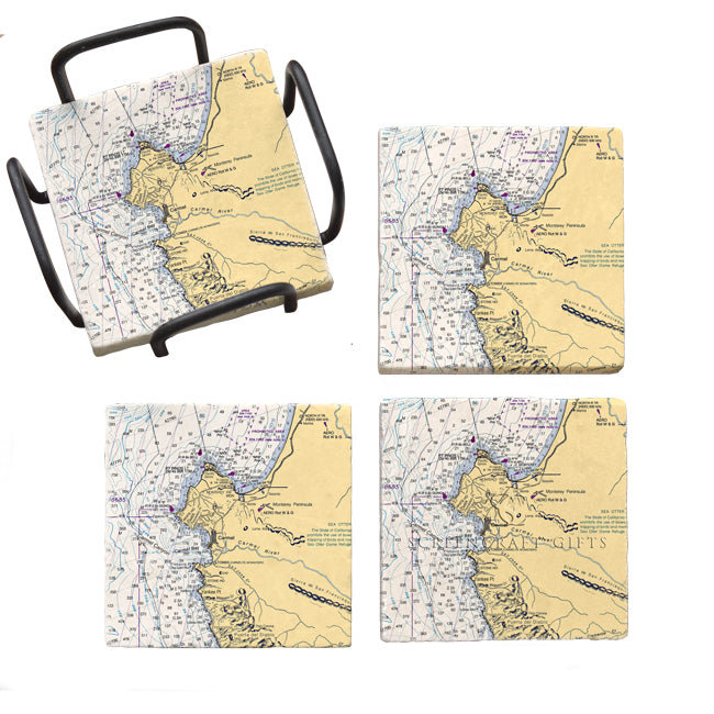 Carmel, CA -  Marble Coaster Set