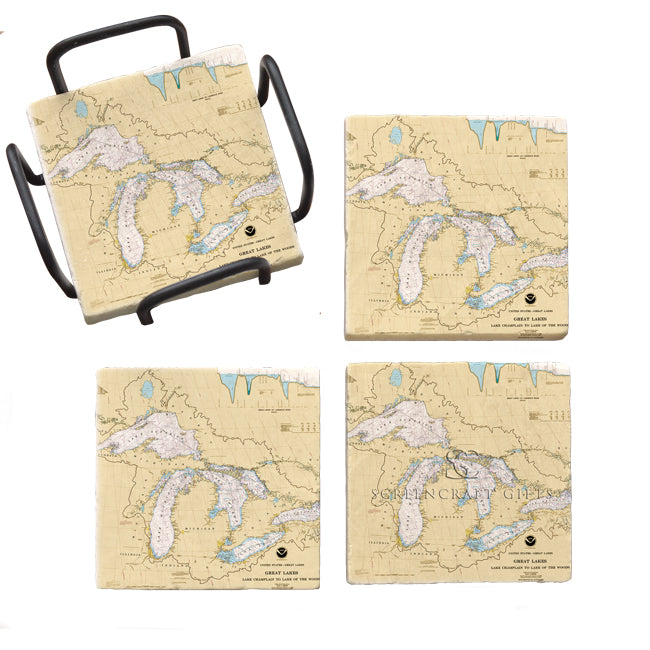 The Great Lakes - Marble Coaster Set