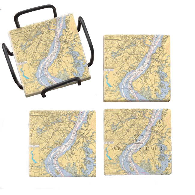 Wilmington, DE- Marble Coaster Set