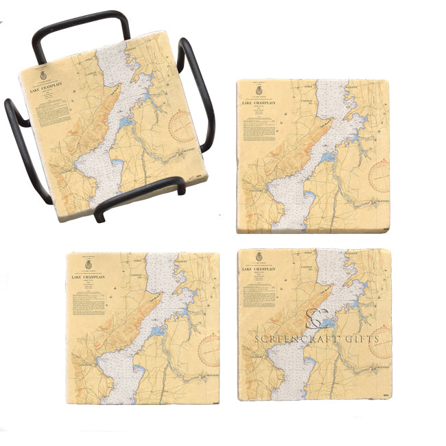 Westport, NY-  Marble Coaster Set