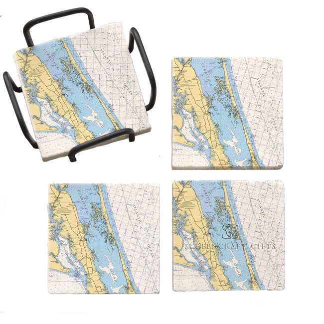 Duck, NC - Marble Coaster Set