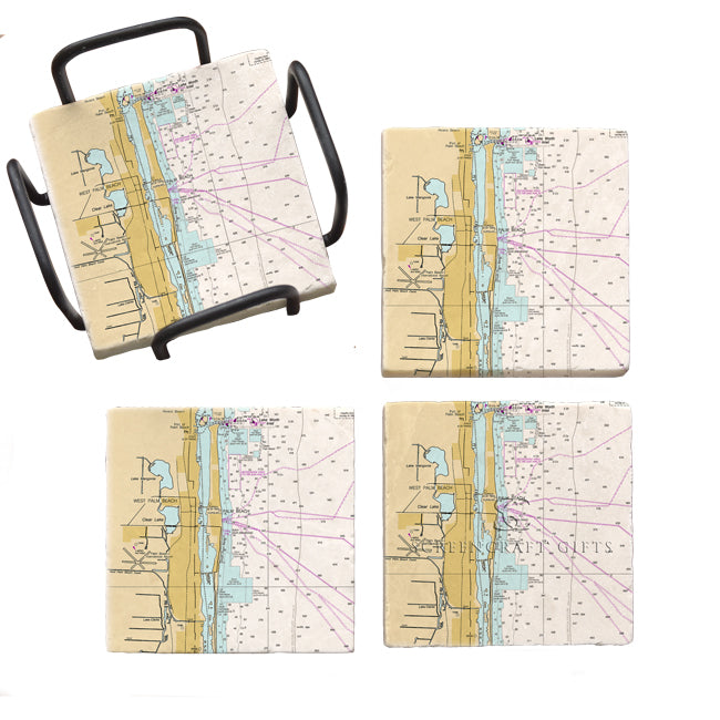 West Palm Beach, FL- Marble Coaster Set