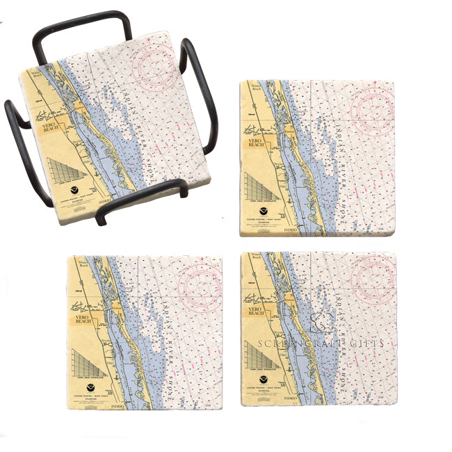 Vero Beach, FL - Marble Coaster Set