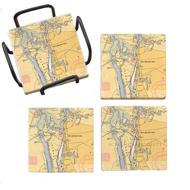 Eagle Island, NC - Marble Coaster Set