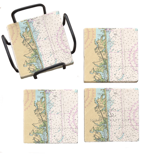 Bethany Beach, DE- Marble Coaster Set