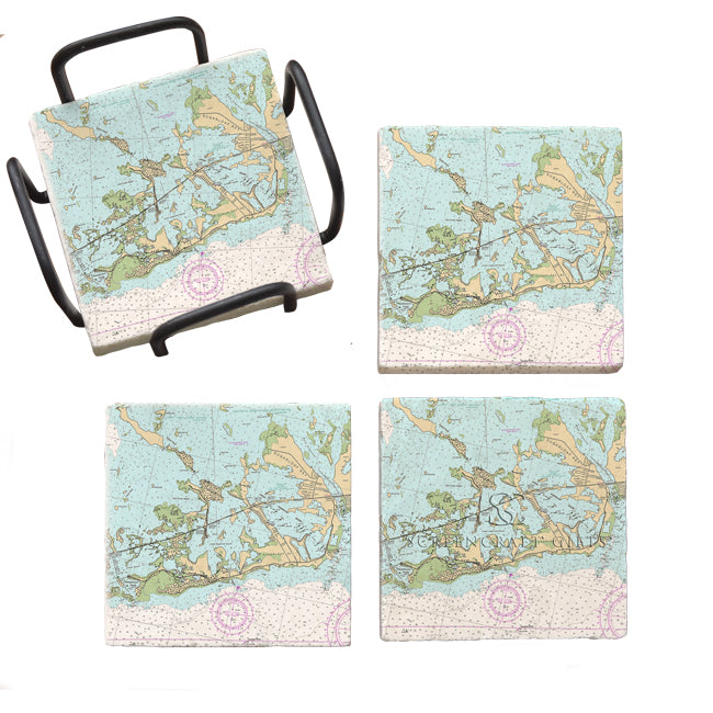 Sugarloaf Key, FL  - Marble Coaster Set