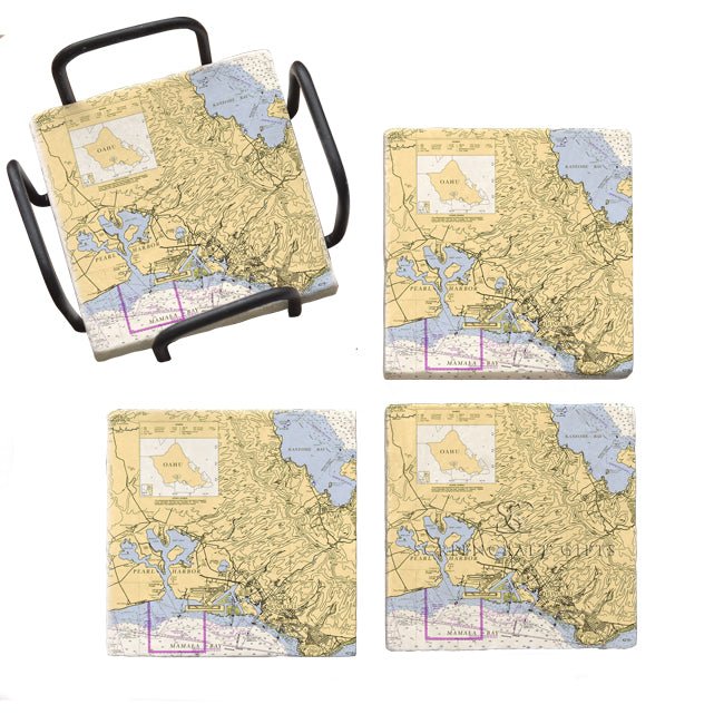 Pearl Harbor- Marble Coaster Set
