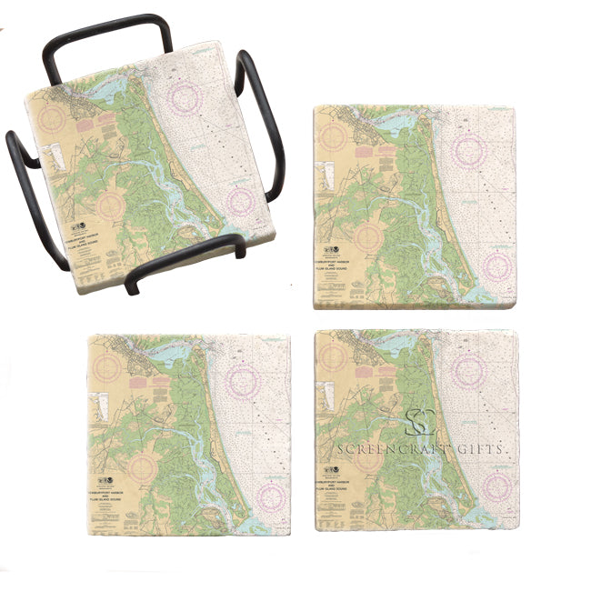 Plum Island, MA- Marble Coaster Set