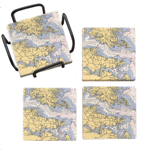 Irvington, VA- Marble Coaster Set
