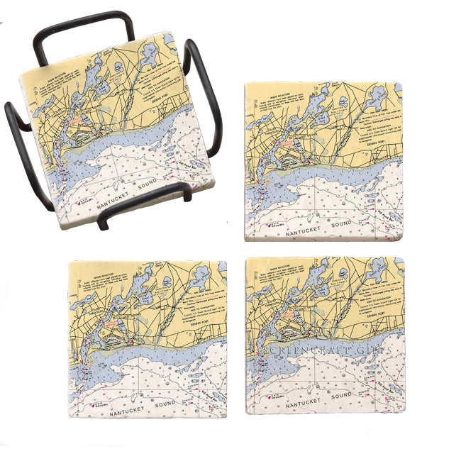 West Dennis, MA  - Marble Coaster Set