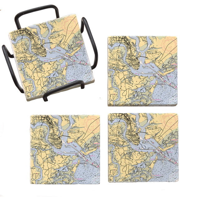 Charleston, SC - Marble Coaster Set