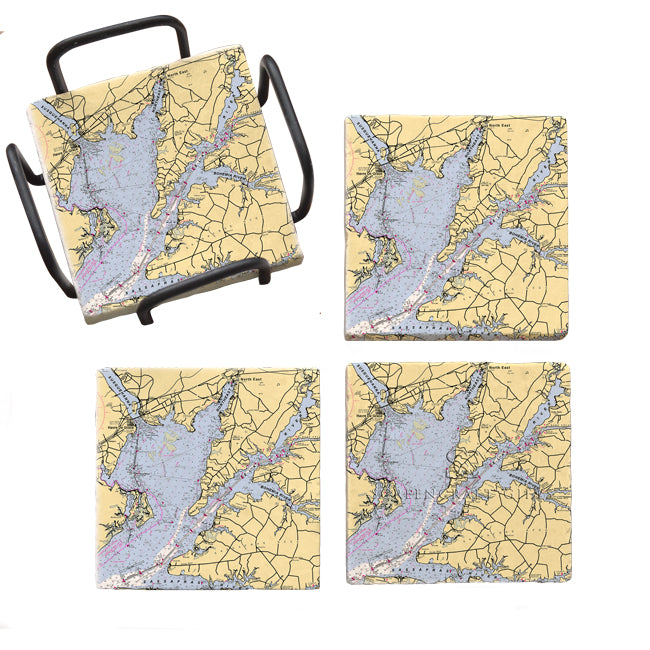 North East, MD - Marble Coaster Set