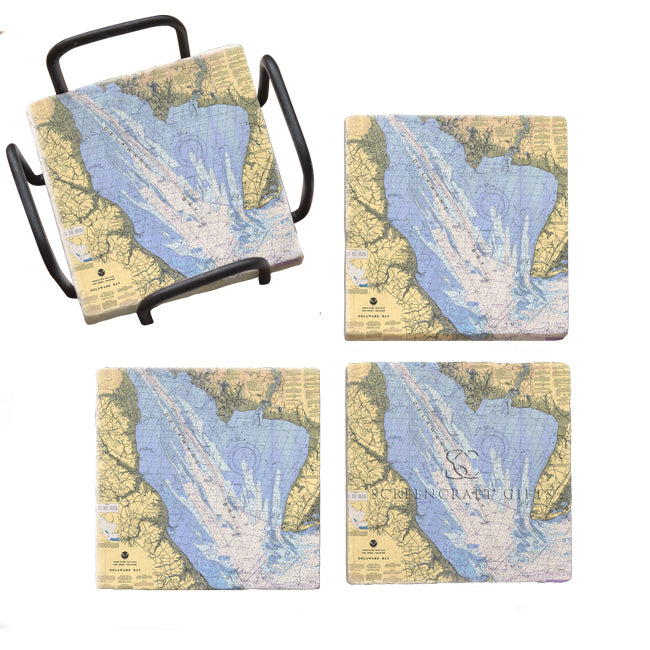 Delaware Bay- Marble Coaster Set