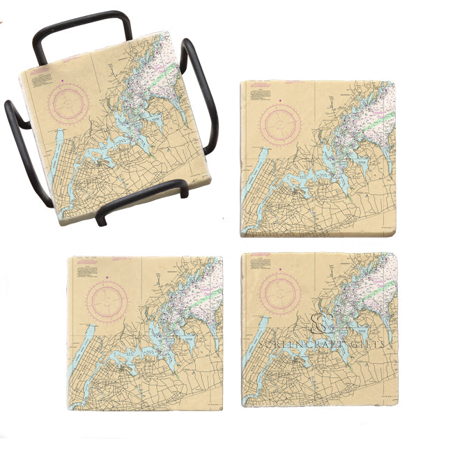 North West Long Island, NY  - Marble Coaster Set