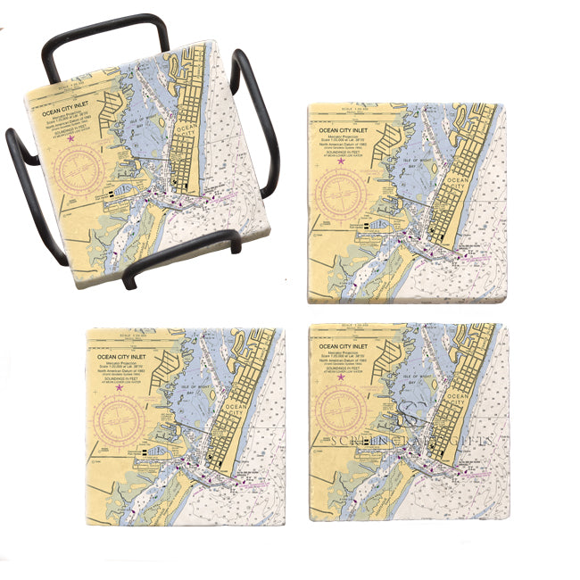 Ocean City, MD- Marble Coaster Set