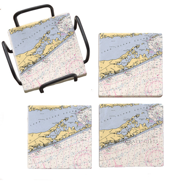The Hamptons, NY- Marble Coaster Set
