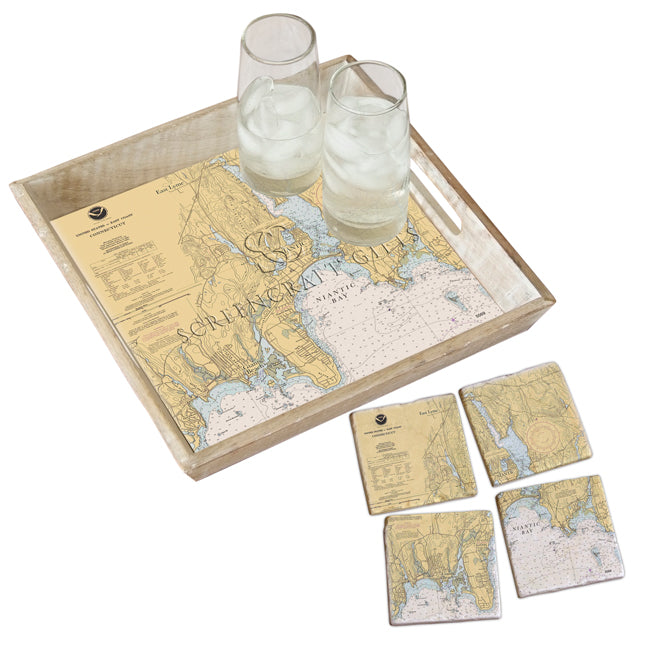 Niantic, CT - Marble Coaster Set