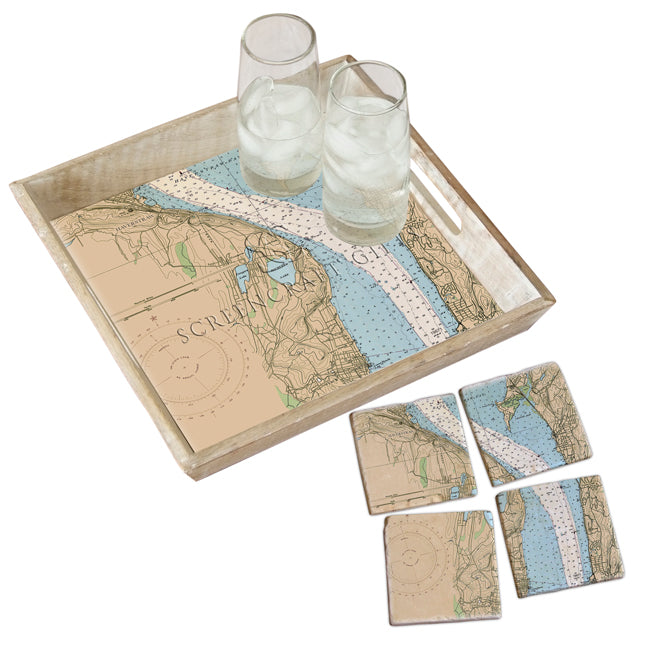 Haverstraw, NY - Marble Coaster Set