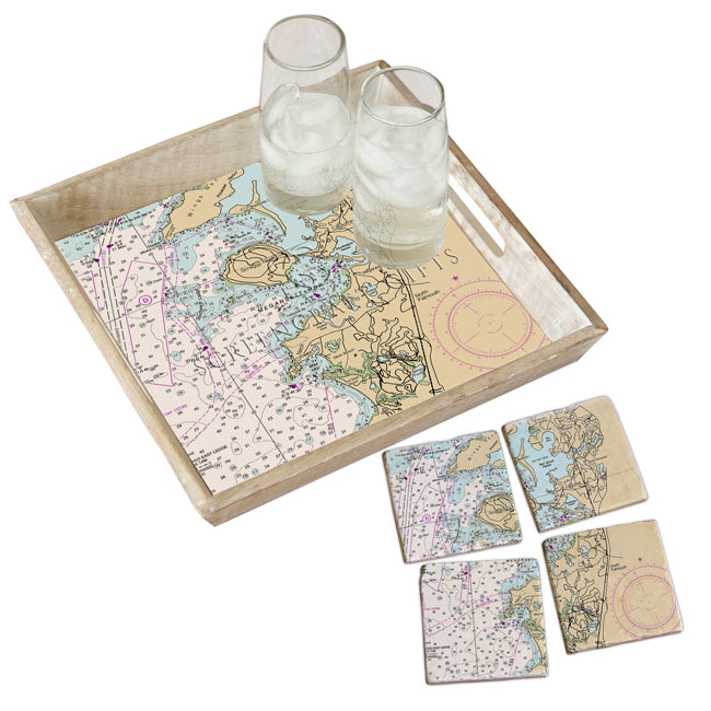 North Falmouth, MA  - Marble Coaster Set