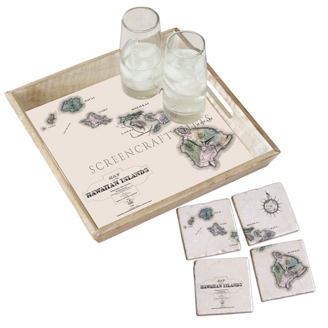 Hawaii - Marble Coaster Set
