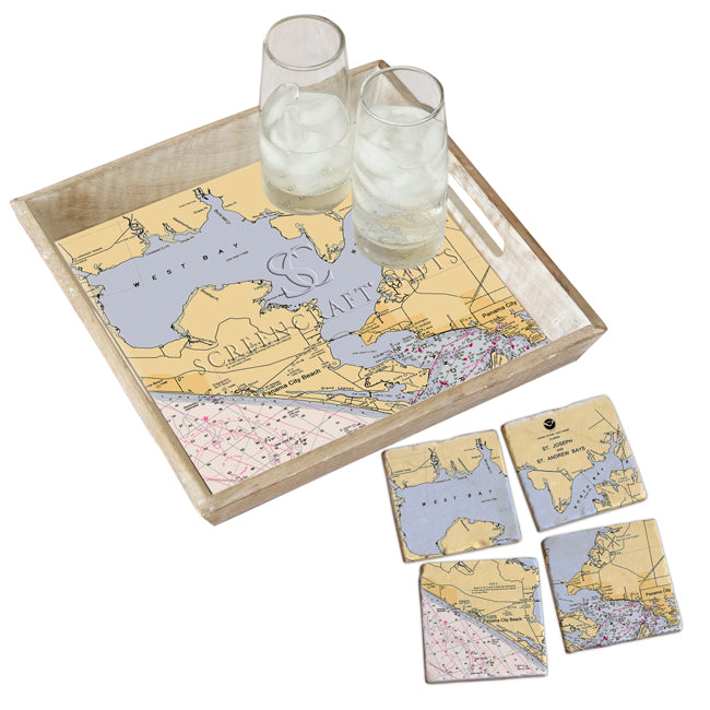 Panama City Beach, FL - Marble Coaster Set