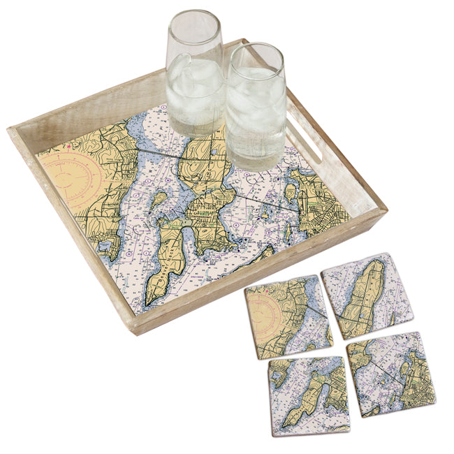 Jamestown, RI- Marble Coaster Set