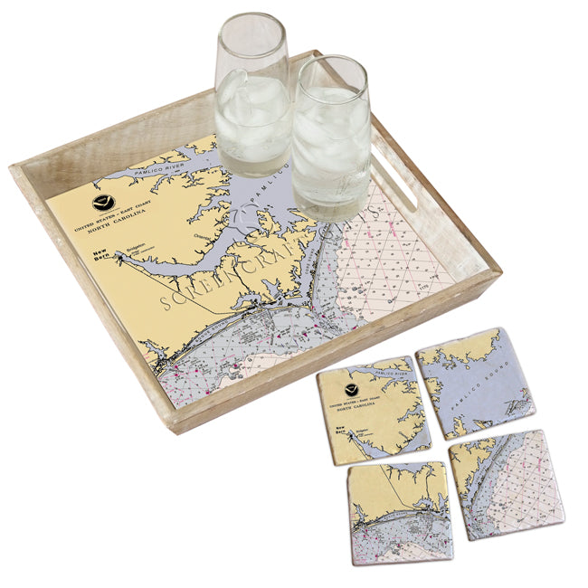 New Bern, NC - Marble Coaster Set