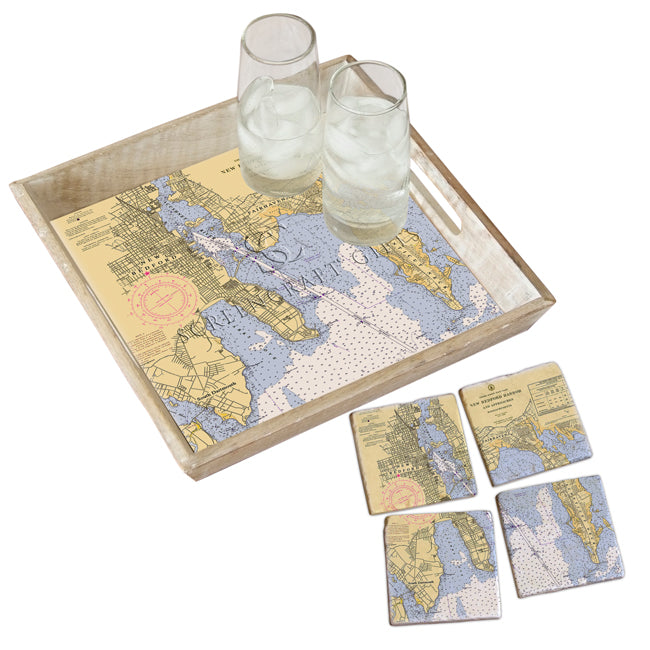 New Bedford, MA- Marble Coaster Set