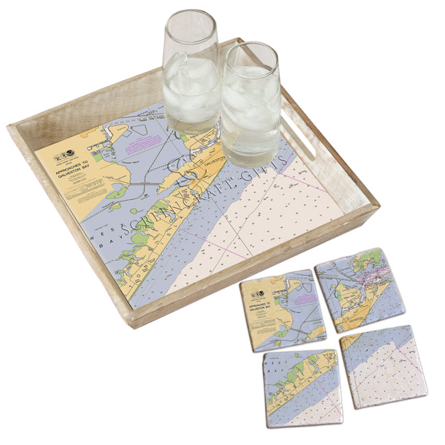Galveston, TX - Marble Coaster Set