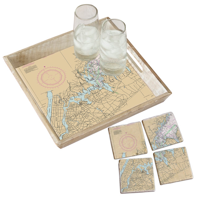 North West Long Island, NY  - Marble Coaster Set