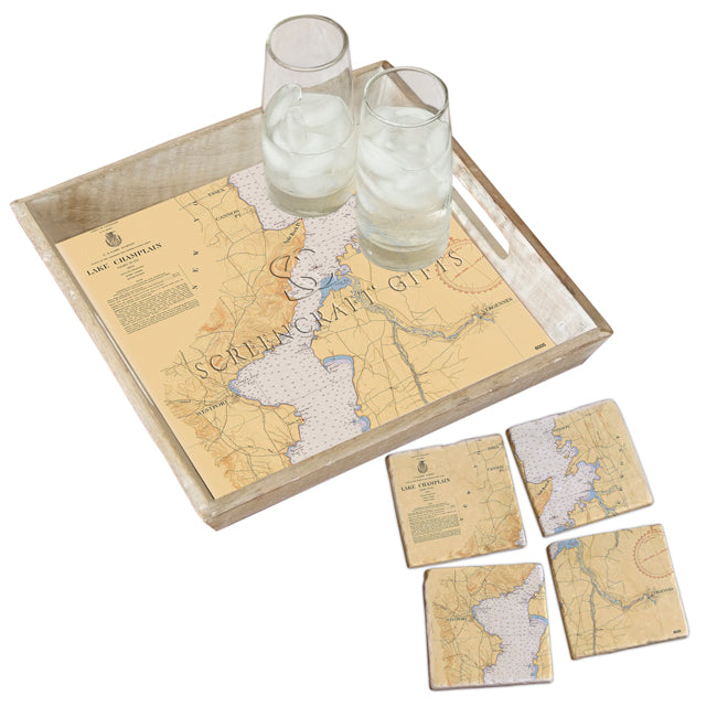 Westport, NY-  Marble Coaster Set