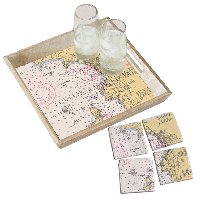 Burlington, VT - Marble Coaster Set
