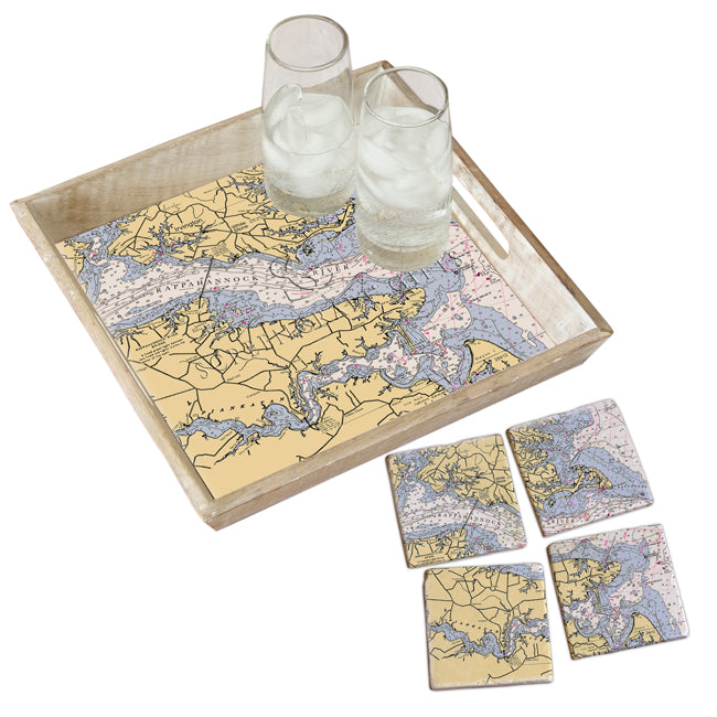Irvington, VA- Marble Coaster Set