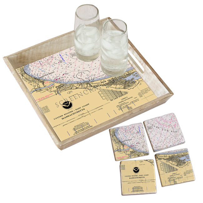 Sandwich, MA - Marble Coaster Set
