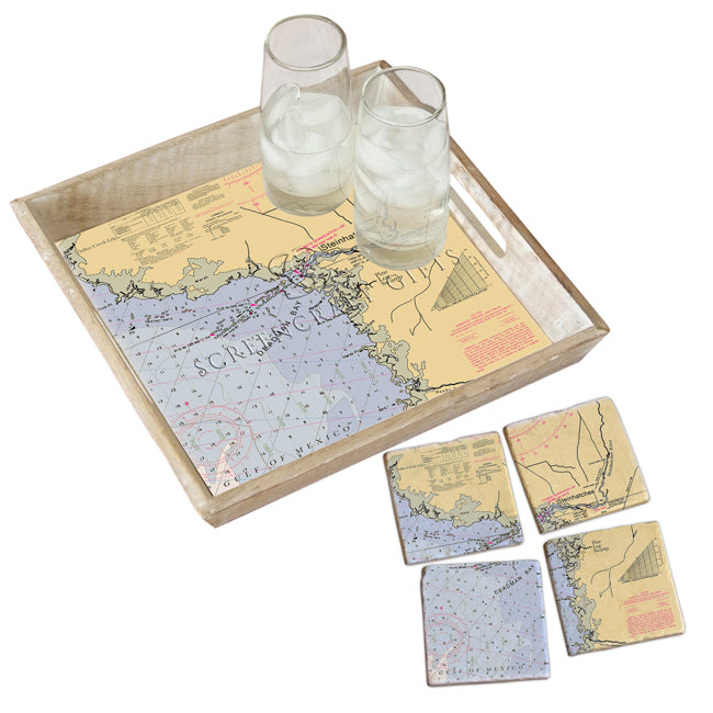 Steinhatchee, FL- Marble Coaster Set