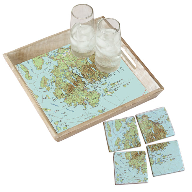 Acadia National Park-  Marble Coaster Set
