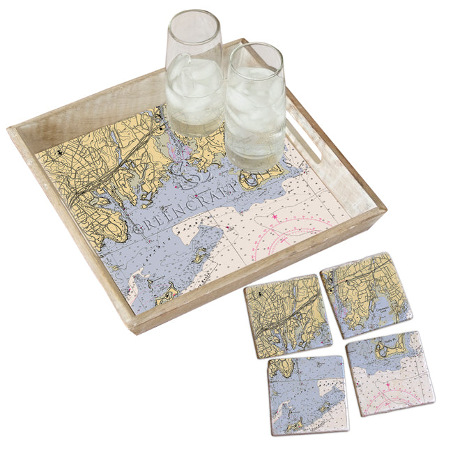 Greenwich, CT- Marble Coaster Set