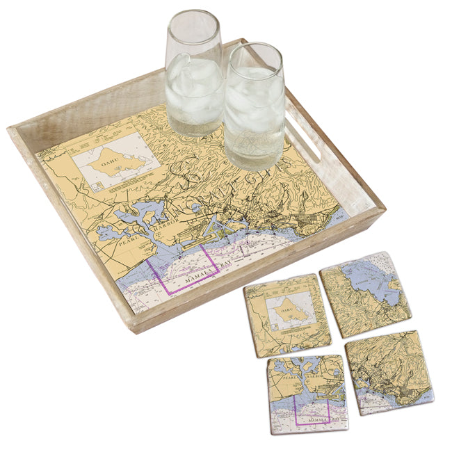 Pearl Harbor- Marble Coaster Set