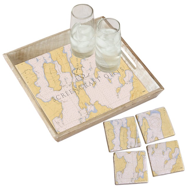 North Hero, VT - Marble Coaster Set