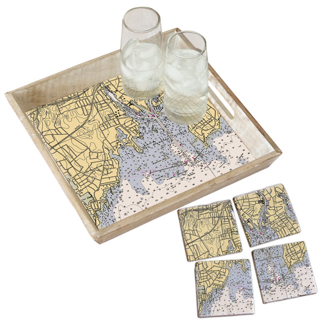 Stamford, CT - Marble Coaster Set