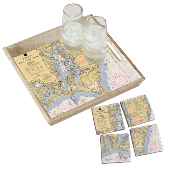 Point Judith, RI- Marble Coaster Set