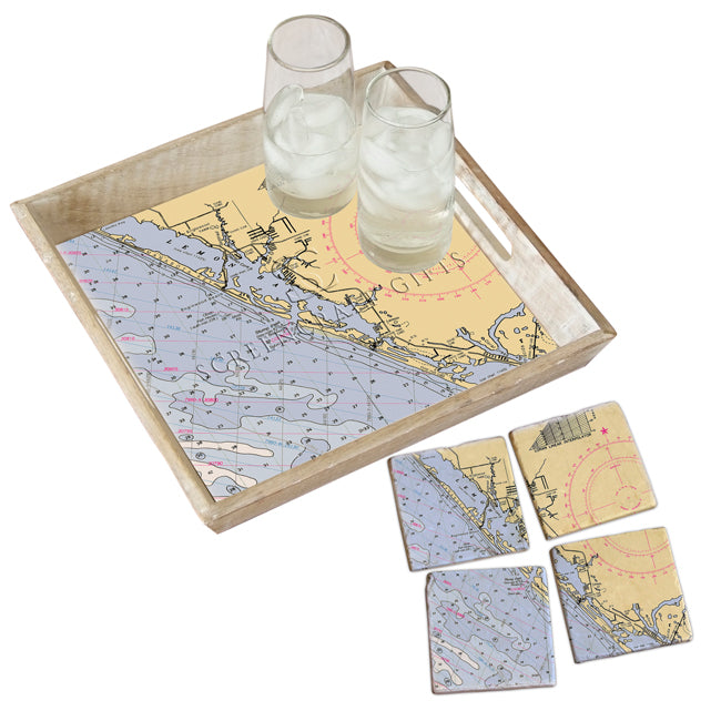 Manasota Key, FL  - Marble Coaster Set