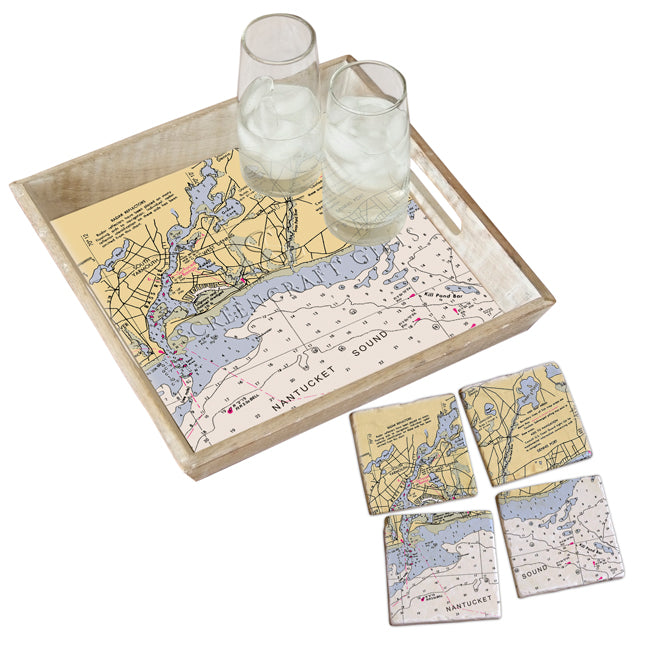 West Dennis, MA  - Marble Coaster Set