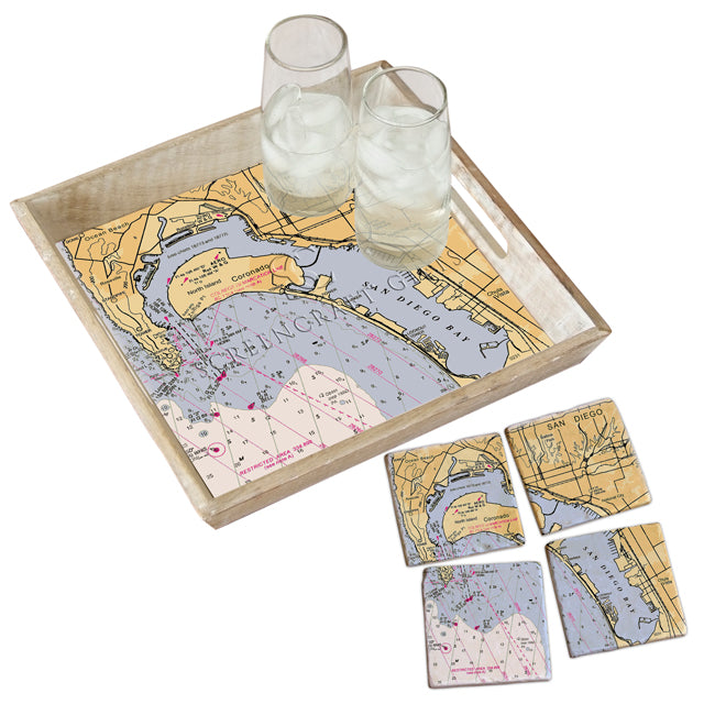 Coronado, CA-  Marble Coaster Set