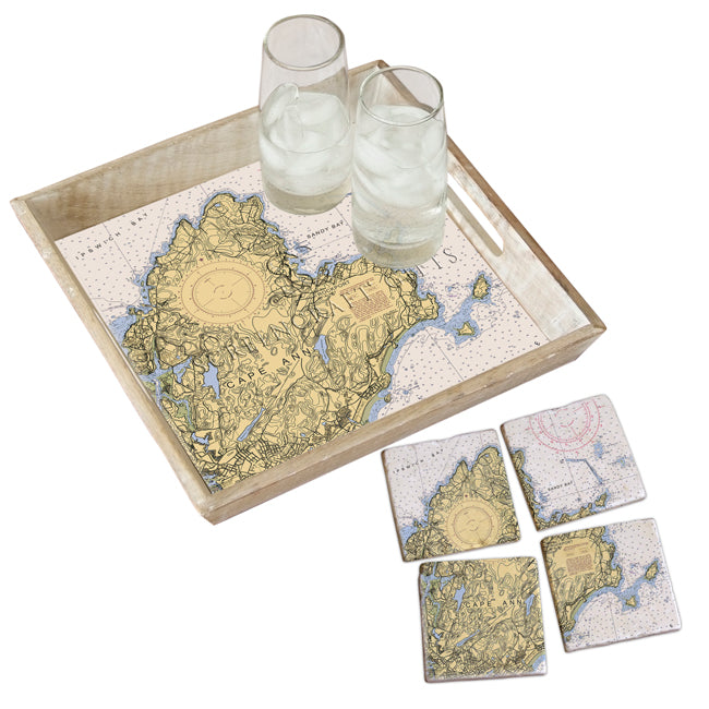 Rockport, MA- Marble Coaster Set