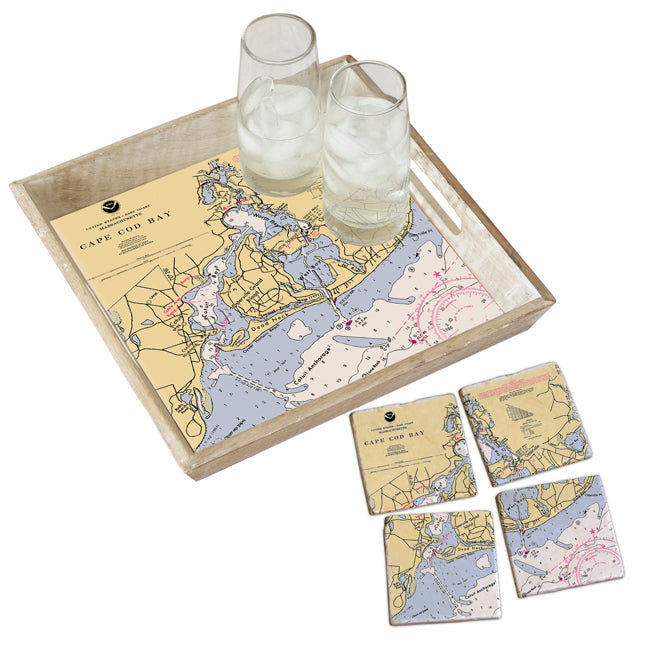 Osterville, MA - Marble Coaster Set